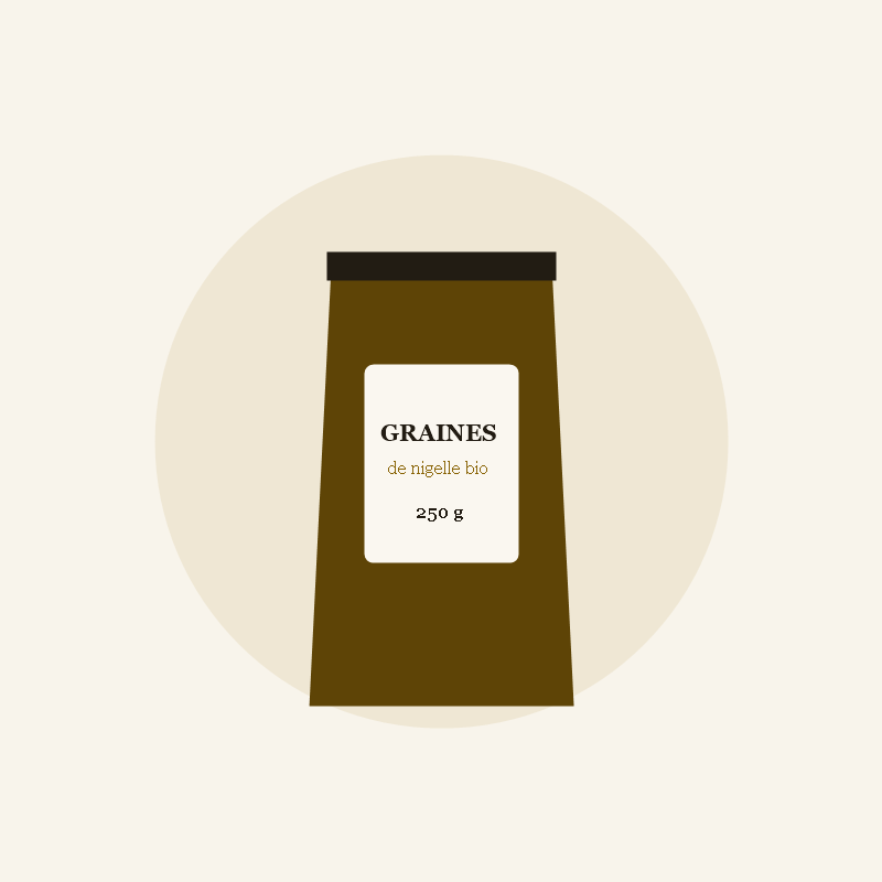 graines-nigelle-250g Graines de nigelle bio 250 g, sachet kraft