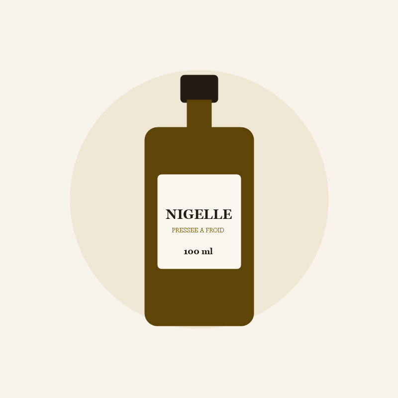 huile-nigelle-100ml Huile de nigelle bio pressée à froid 100 ml, flacon ambré