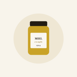 Miel à la nigelle 250 g, pot doré